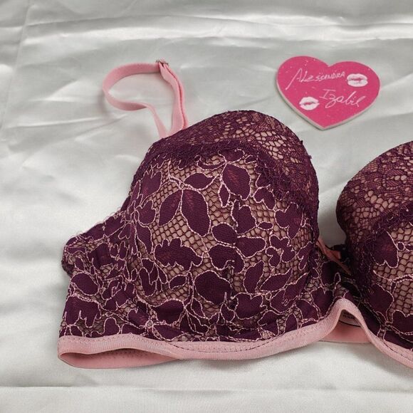 Victoria's Secret Dream Angels Plum Floral Push Up - Picture 2 of 4